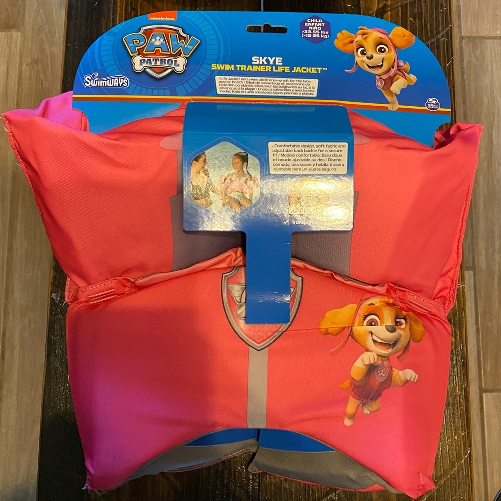 Paw Patrol Pink Swim Trainer with Skye